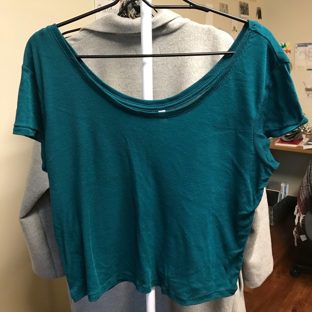 Teal Cropped Shirt